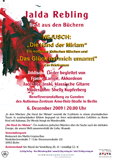 06.12.09 - Benefizlesung mit Jalda Rebling - „Die Hand der Miriam“ von Nejusch