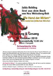 10.10.10 - Lesung - „Die Hand der Miriam“ von Nejusch